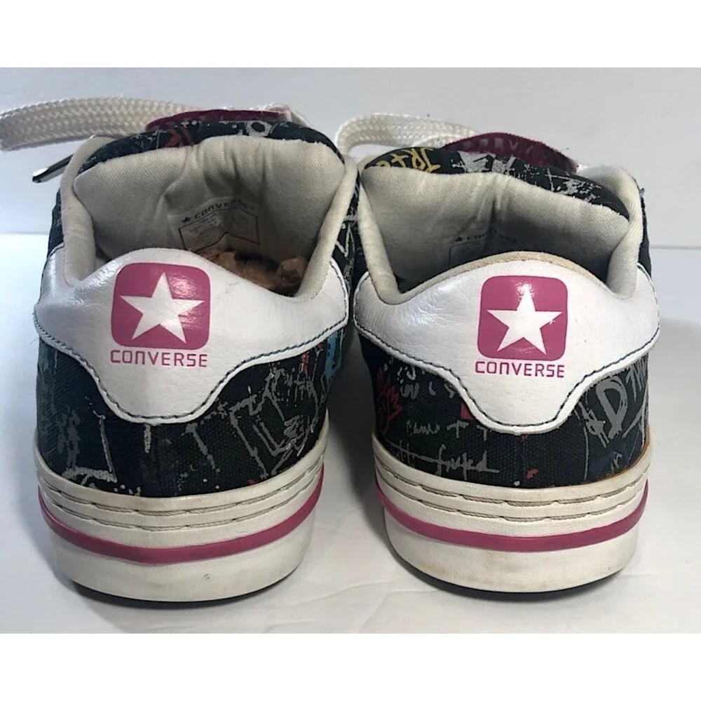 Converse Graffiti US Men Size 5,Wom 7Black w/pink Street Art -Unisex